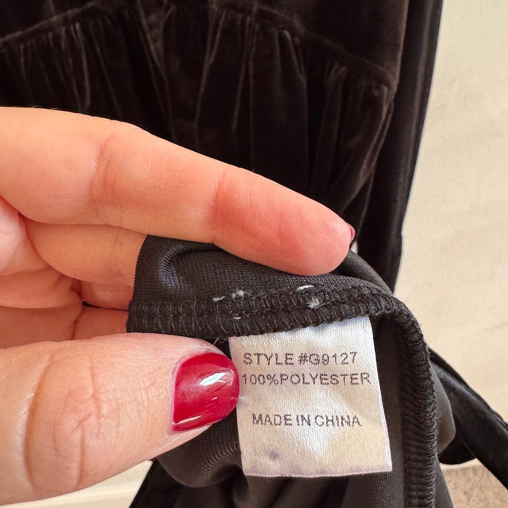 JODIFL - Black Velvet Dress - Size S - Picture 4 of 5
